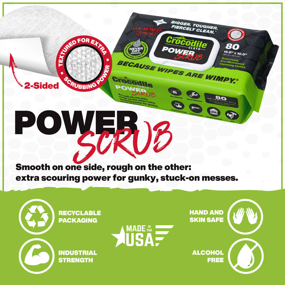 Crocodile Cloth® Power Scrub (80-Count)