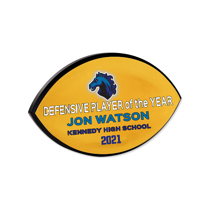 Football Sublimation Award Plaque - 10" x 10"