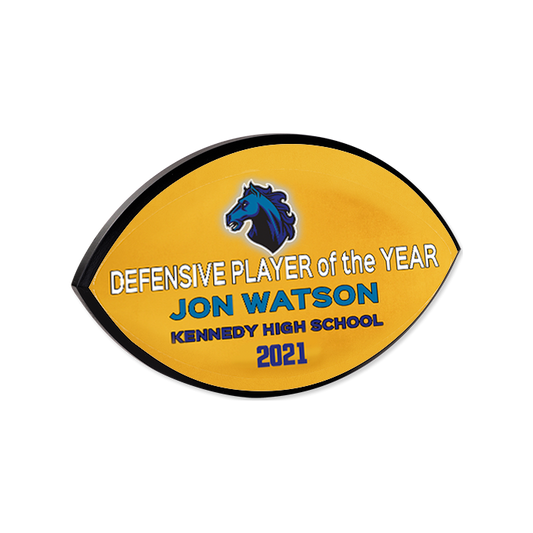 Football Sublimation Award Plaque - 10" x 10"