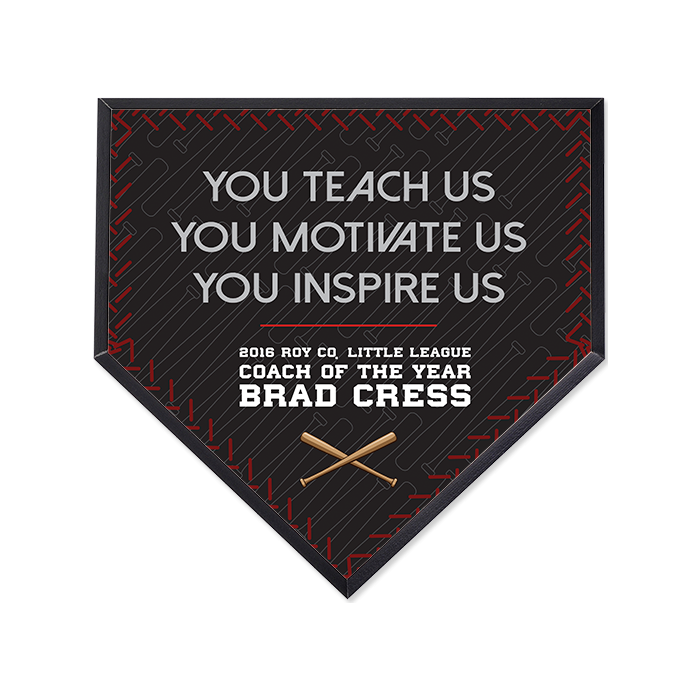 Large Home Plate Sublimation Award Plaque - 10" x 10"