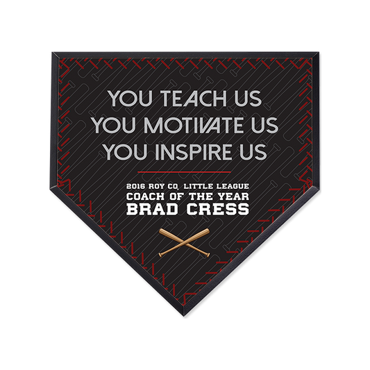 Large Home Plate Sublimation Award Plaque - 10" x 10"
