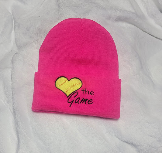 Love the Game Embroidered Knit Cap