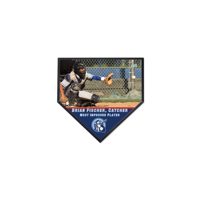 Small Home Plate Sublimation Award Plaque - 6" x 6"