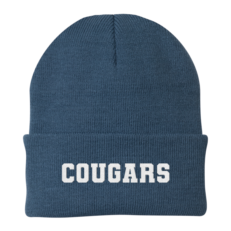 GCA Cougars Embroidered Port & Company Knit Cap