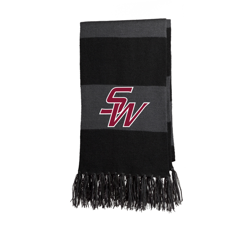 Indiana Shockwaves Embroidered Scarf